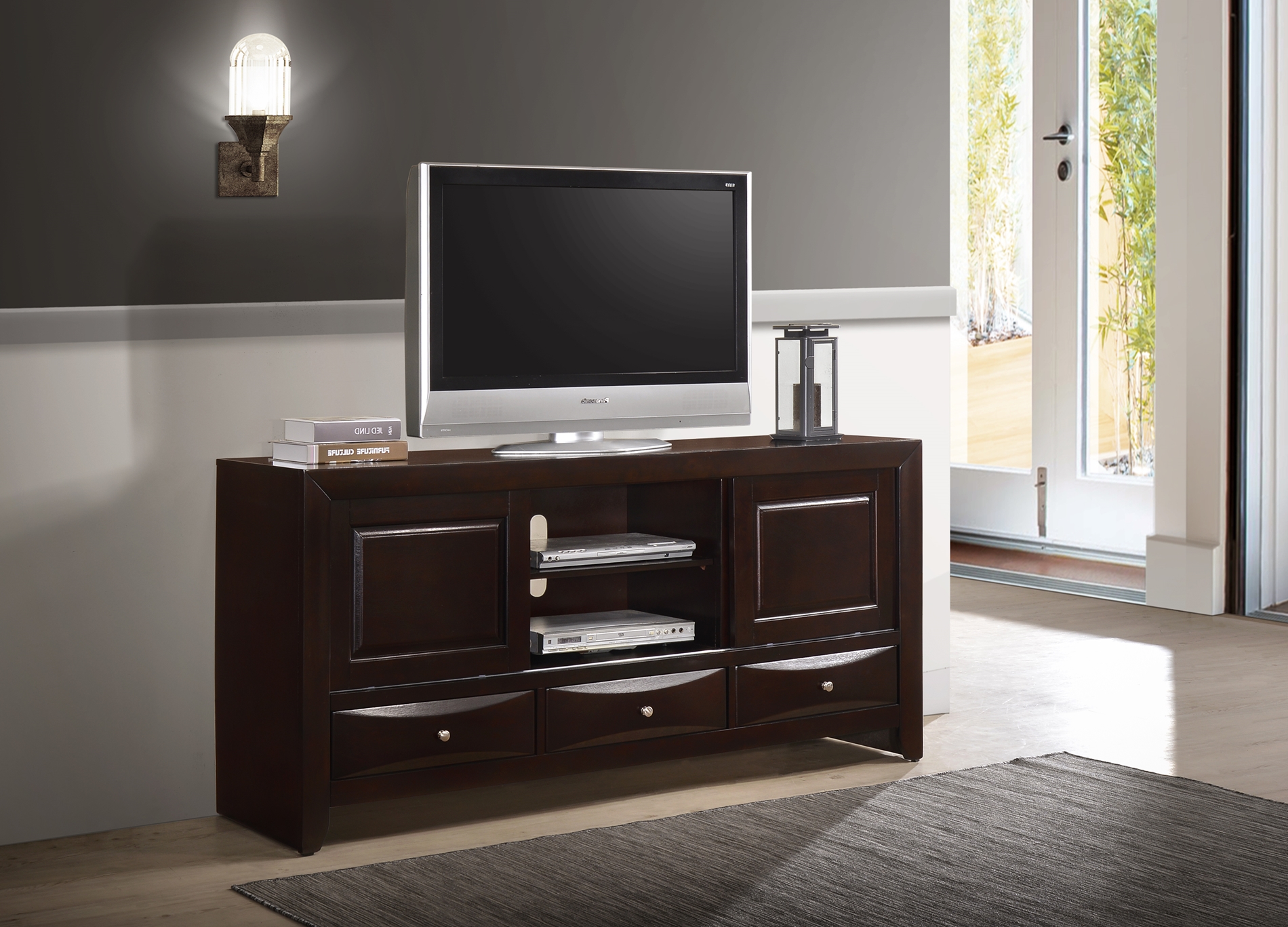 Emily TV Stand Dark - Click Image to Close