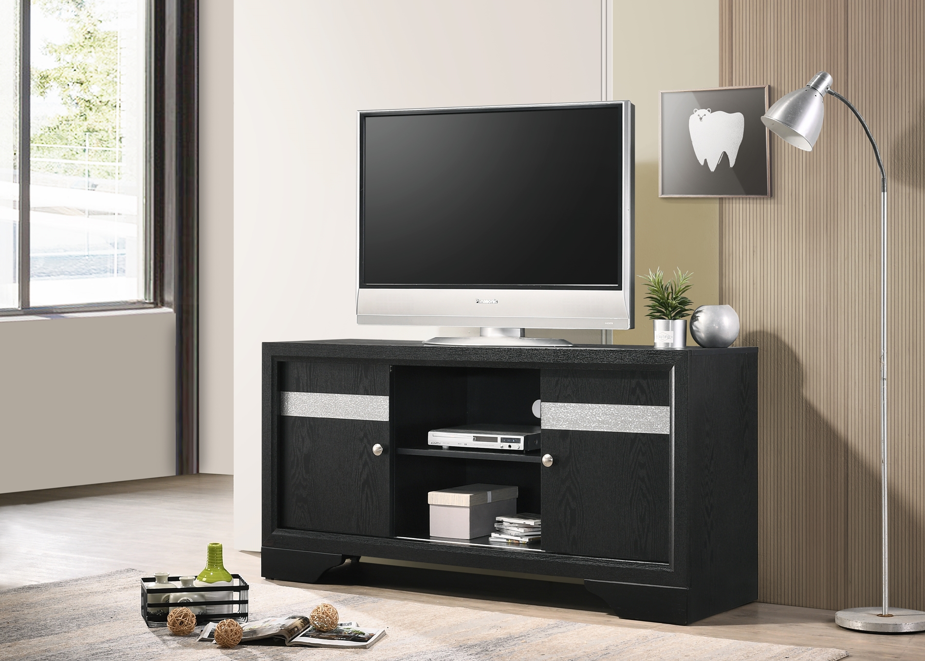 Regata TV Stand Black - Click Image to Close